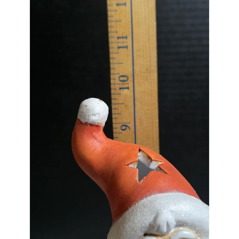 Ceramic Santa Claus Votive Candle Holder 9.5